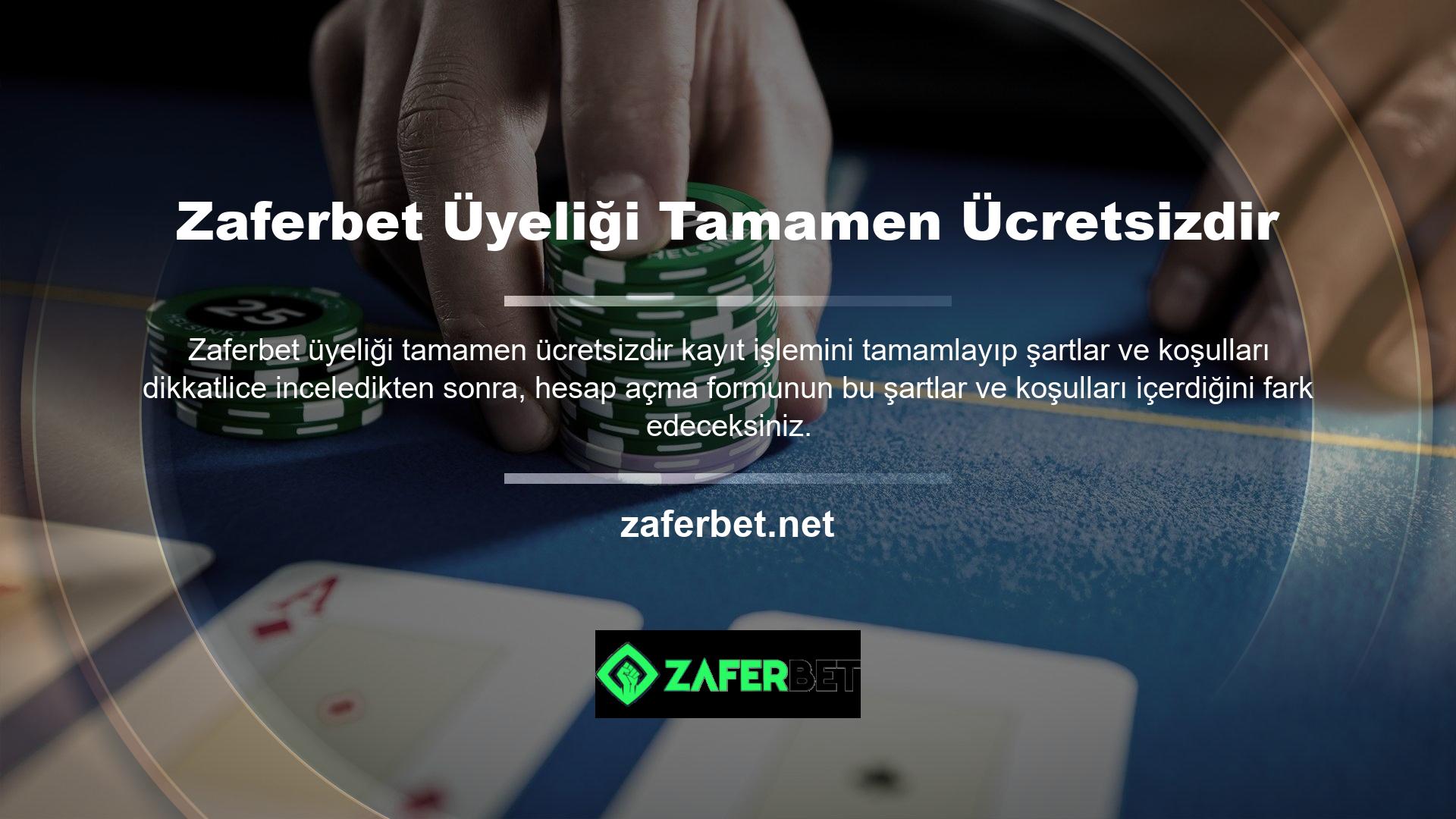 Uygulama, Zaferbet platformu içerisinde üyelik işlemi olarak bir hesabı ifade etmektedir